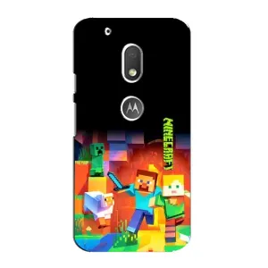 Чехлы для Motorola MOTO G4 Play (Персонажи Майн Крафт) (Герой Майнкрафт)