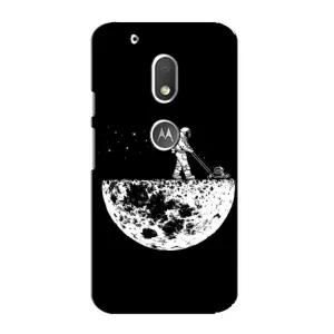 Силиконовый Чехол с принтом "Космонавты" на Motorola MOTO G4 Play (Космонавт)