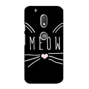 Бампер с изображением Котиков для Мото Джи 4 Плей (КОТИК MEOW)