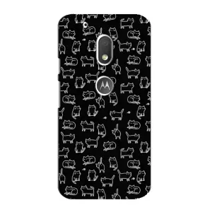 Чехол на тематику: Коты для Motorola MOTO G4 Play (Котики на черном)