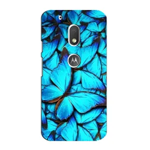 Силиконовый бампер с картинкой животных для Motorola MOTO G4 Play (Крылья бабочек)