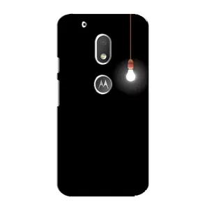 Чехол с картинками на черном фоне для Motorola MOTO G4 Play (Лампочка)