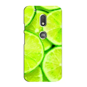 Чехол с изображением вкусной еды для Motorola MOTO G4 Play (Лайм)