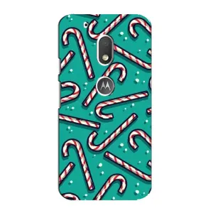 Силиконовый бампер на рождество для Motorola MOTO G4 Play (Леденцы)