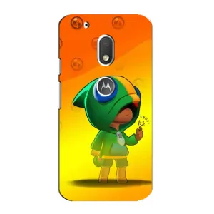 Чехол Бравл Старс для Motorola MOTO G4 Play (LEON в кофте)