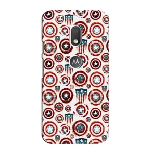 Чехол с Щитом Капитана Америки на Motorola MOTO G4 Play (Марвел щиты)