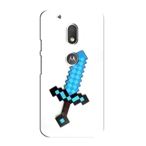 Чехлы для Motorola MOTO G4 Play (Персонажи Майн Крафт) (Меч)