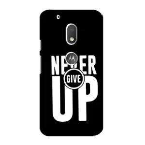 Силиконовый Чехол на Motorola MOTO G4 Play с картинкой Nike (Never Give UP)