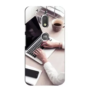 Силиконовый бампер (Работники) на Motorola MOTO G4 Play (Офисный работник)