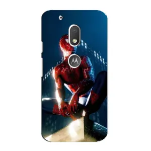 Чехол Супергерой Человека Паука на Motorola MOTO G4 Play (Паук на доме)