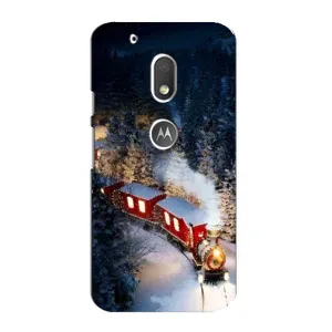 Силиконовый бампер на рождество для Motorola MOTO G4 Play (Поезд)