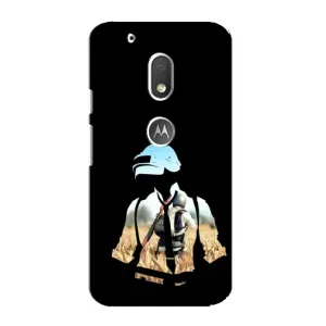 Силиконовый чехол с картинкой "Герой Pubg" на Motorola MOTO G4 Play (Пубг мен)