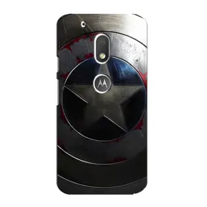 Чехол с Щитом Капитана Америки на Motorola MOTO G4 Play (Ретро Щит Капитана)
