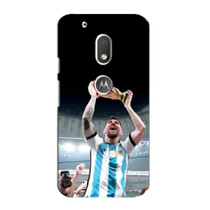 Чехлы Лео Месси Аргентина для Motorola MOTO G4 Play (Счастливый Месси)