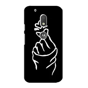 Чехлы (Знак сердечка) на Motorola MOTO G4 Play (Сердце на черном)