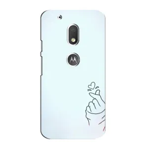 Чехлы (Знак сердечка) на Motorola MOTO G4 Play (Сердце на голубом)