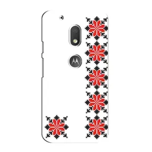 Силиконовый Чехол на Motorola MOTO G4 Play с картинкой Вышиванки (Силуэт вышиванки)