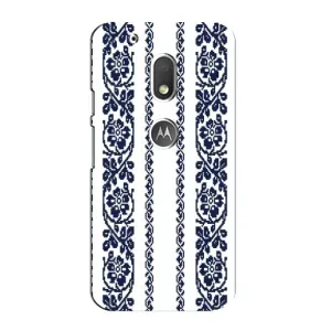 Силиконовый Чехол на Motorola MOTO G4 Play с картинкой Вышиванки (Синяя вышиванка)