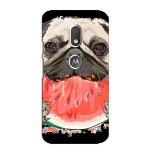 Чехол (ТПУ) Милые собачки для Motorola MOTO G4 Play (Смешной Мопс)