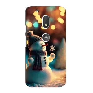 Чехлы на Новый Год Motorola MOTO G4 Play (Снеговик праздничный)
