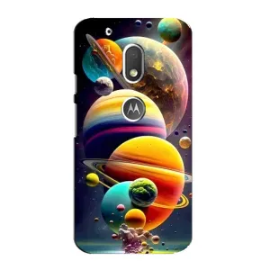 Чехол (ТПУ) с планетами на Motorola MOTO G4 Play (Солнечна система)