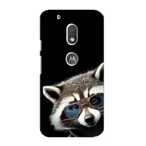 Силиконовый Чехол с Енотами на Motorola MOTO G4 Play (Стильный Енот)