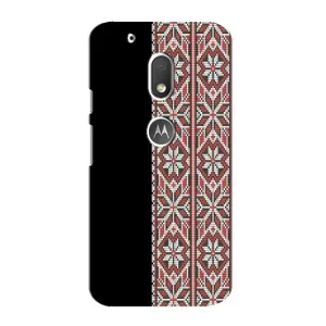 Силиконовый Чехол на Motorola MOTO G4 Play с картинкой Вышиванки (Стильная вишиванка)