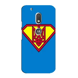 Чехол с картинкой (Патриотический ГЕРБ) на Motorola MOTO G4 Play (Super - Герб)
