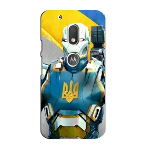 Силиконовый Чехол на Motorola MOTO G4 Play (Я-Украина) (Украинский робокоп)