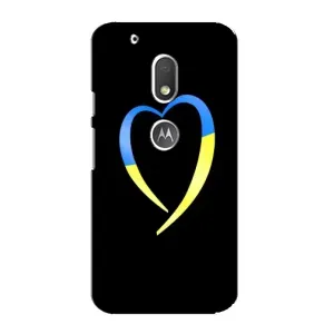Силиконовый Чехол на Motorola MOTO G4 Play (Я-Украина) (Украинское сердце)