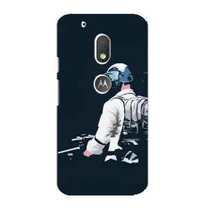 Силиконовый чехол с картинкой "Герой Pubg" на Motorola MOTO G4 Play (В экиперовке)