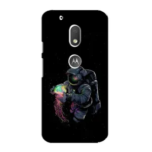 Силиконовый Чехол с принтом "Космонавты" на Motorola MOTO G4 Play (В руках земля)