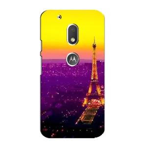 Чехол с Эйфелевой башней на Motorola MOTO G4 Play (Яркая башня)