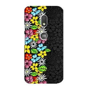 Чехол с Цветами для Motorola MOTO G4 Play (Яркие цветы)