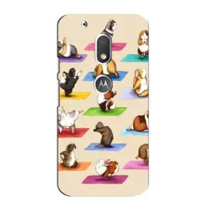 Чехол с Прикольным принтом на Motorola MOTO G4 Play (Ёга свинок)