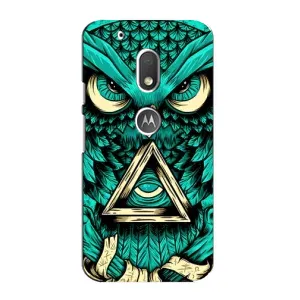 Чехлы с принтом СОВЫ для Motorola MOTO G4 Play (Зеленая сова)