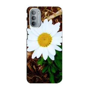 Чехол с ромашками на Motorola MOTO G41 (Белая ромашка)