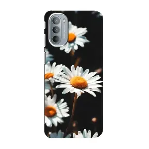 Чехол с ромашками на Motorola MOTO G41 (Белые ромашки)