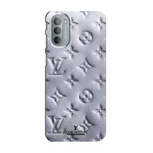 Текстурный Чехол Louis Vuitton для Моторола Мото джи 41 (Белый ЛВ)