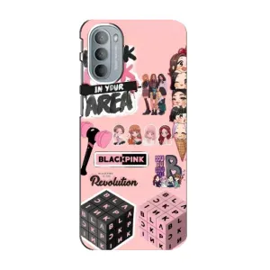 Чохли з картинкою для Motorola MOTO G41 (BLACK PINK колаж)