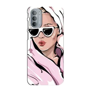 Чехол с картинкой Модные Девчонки Motorola MOTO G41 (Девушка в халате)