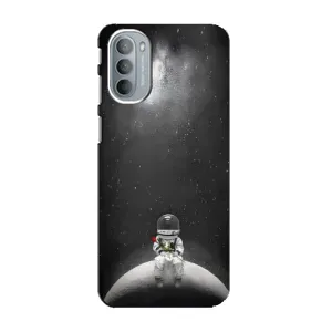 Силиконовый Чехол с принтом "Космонавты" на Motorola MOTO G41 (Космонавт романтик)