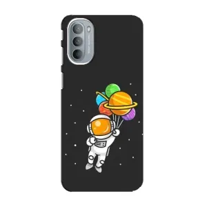 Силиконовый Чехол с принтом "Космонавты" на Motorola MOTO G41 (Космонавт с шариками)
