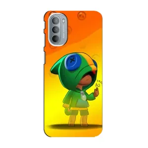Чехол Бравл Старс для Motorola MOTO G41 (LEON в кофте)