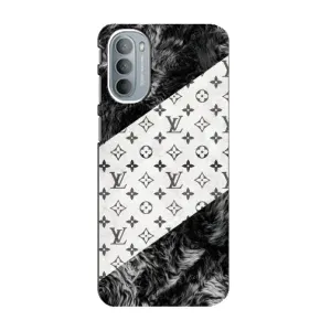 Чехол Стиль Louis Vuitton на Motorola MOTO G41 (LV на белом)