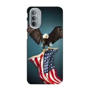 Чехол Флаг USA для Motorola MOTO G41 (Орел и флаг)