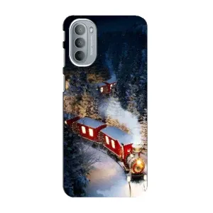 Силиконовый бампер на рождество для Motorola MOTO G41 (Поезд)