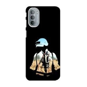 Силиконовый чехол с картинкой "Герой Pubg" на Motorola MOTO G41 (Пубг мен)