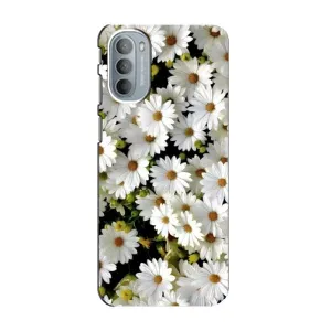 Чехол с ромашками на Motorola MOTO G41 (Рамка в ромашках)
