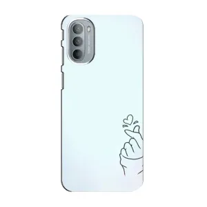 Чехлы (Знак сердечка) на Motorola MOTO G41 (Сердце на голубом)